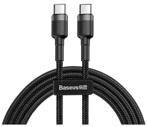 BASEUS USB-C USB-C Baseus Cafue PD 60W 1m czarno-szary CATKLF-GG1 - 691506 - zdjęcie 2